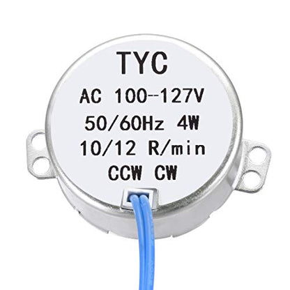 uxcell Synchronous Motor AC 100-127V 10-12RPM 50-60Hz CCW/CW 4W D Shaft - style: 10-12RPM