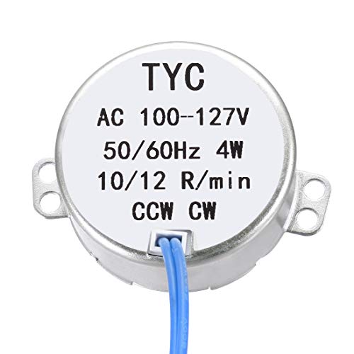 uxcell Synchronous Motor AC 100-127V 10-12RPM 50-60Hz CCW/CW 4W D Shaft - style: 10-12RPM