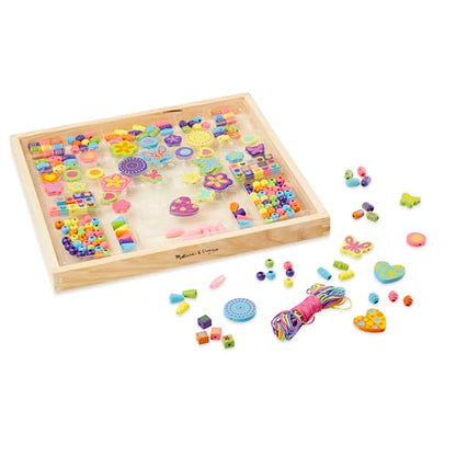 Melissa & Doug Created by Me! Bead Bouquet Deluxe Wooden Bead Set with 220+ Beads for Jewelry-Making Kits for Kids 4+ - FSC Certified