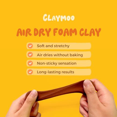 Air Dry Clay Kit – Air Dry Clay for Adults and Teens, Safe & Non-Toxic Air Dry Foam Clay, Includes Sculpting Tools & Video Tutorials, Perfect for Creative Gifts (Happy Camper)