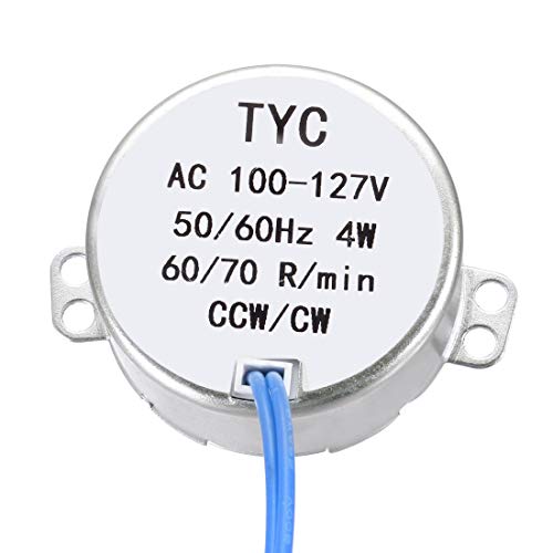 uxcell Synchronous Motor AC 100-127V 60-70RPM 50-60Hz CCW/CW 4W D Shaft - style: 60-70RPM