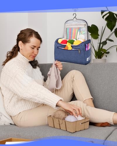 Aeelike Crochet Kits for Beginners Adults Kids, Complete Crochet Set, Navy - color: Navy