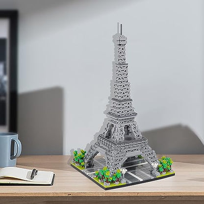 Building Blocks Set 3585 Pieces Architecture Eiffel Tower Model Building Kit World Famous Architecture Model Micro Building Blocks - color: Eiffel Tower