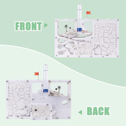 Ant Farming Castle,Habitat Science Learning Kit,Farms for Live Ants,Study of Ecosystem,Behavior of Ant Colony, Explore The World at Home School (Live Ants NOT Included) (White)