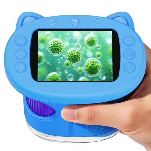 SEEKID Kids Microscope,1000X Handheld Digital Microscope (Blue) - color: Blue