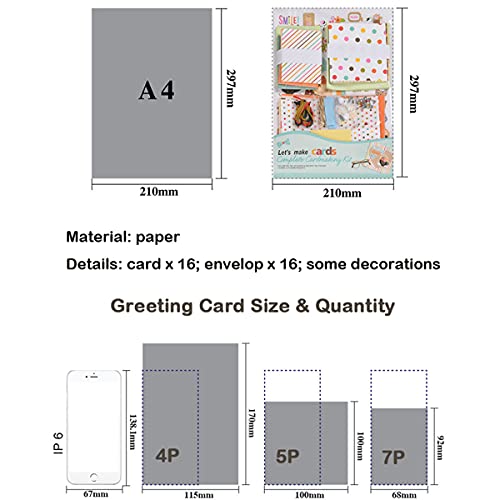 Huralona Greeting Card Making Supplies Envelope Kit Gift Anniversary Craft - color: Green