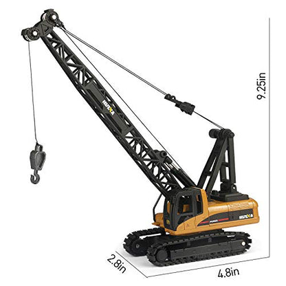 duturpo 1/50 Scale Metal Diecast Crane Truck Toy, Metal Construction Vehicles Crane Machine Model Toy for Boys - style: Crawler Crane