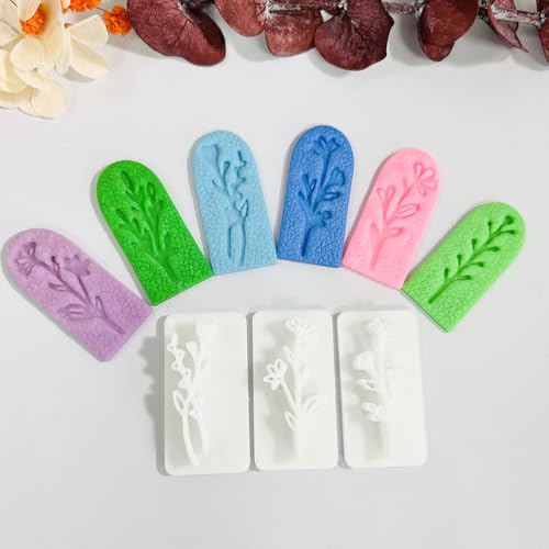 Xaekicr A1-4-9B-Handmade Jewelry Pendant Crafting Kit,Flower Plastic Molds Set, DIY Polymer Clay Printing Tools - color: A color