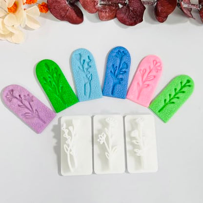 Xaekicr A1-4-9B-Handmade Jewelry Pendant Crafting Kit,Flower Plastic Molds Set, DIY Polymer Clay Printing Tools - color: A color
