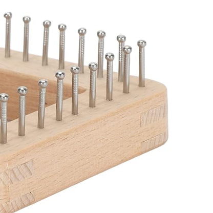 FOSA Pin Looms, Weaving for Adults, Wooden Knitting Hand Craft Wooden Knitting Board, Pin Weaving Kits for DIY Weaving Beginners, 10 * 10cm - size: 10*10cm
