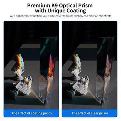 Meking 3Pcs Photography Crystal Prism with Mini Tripod - color: Coating style