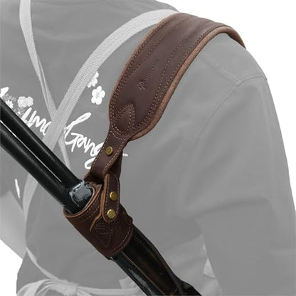 WAYNE'S DOG No Drill Leather Rifle Sling with Slip-on Recoil Pad and Barrel Mount fit for Lever Action Rifles, Shotguns - color: Coffee, size: Canvas & Leather