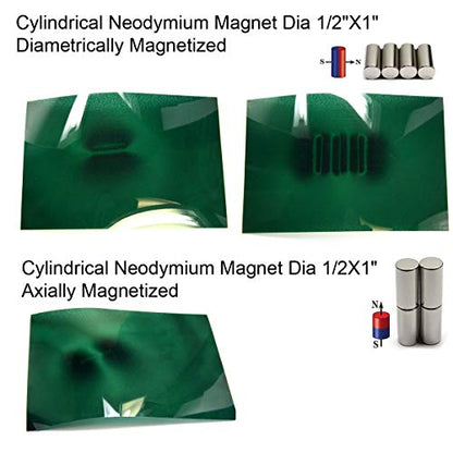 Green Magnetic Viewing Film 4x6 | Cool Magnets Science Kit | Magnetic Field Detector & Visual Aid for Physics Education | Ideal for Research & Magnetism Demonstrations - size: 4 x 6", style: Green Film