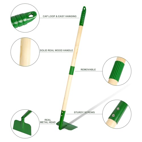Duckura Kids Gardening Tools Set, Wheelbarrow Sets Outdoor Yard Toy Ages 3+ - color: Green-11pcs