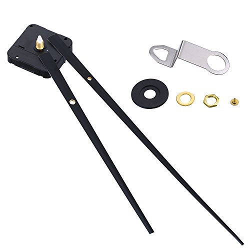 Mudder High Torque Clock Movement with 2 Hands to Fit Dials up to 58.6 cm/ 23.1 Inches in Diameter (Shaft Length 23 mm/ 9/10 Inches, Black)
