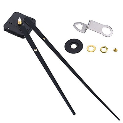Mudder High Torque Clock Movement with 2 Hands to Fit Dials up to 58.6 cm/ 23.1 Inches in Diameter (Shaft Length 23 mm/ 9/10 Inches, Black)