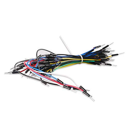 DORHEA 130pcs Solderless Flexible Breadboard Jumper Wires Cable Male to Male Compatible with Arduino Breadboard and Circuit Board (2 Pack)