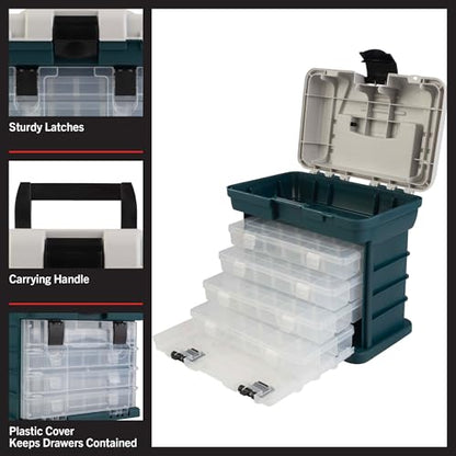Stalwart Portable Tool Box Small Parts Organizer, Gray - size: 10 inches (L) x 7 inches (W) x 10.5 inches (H)