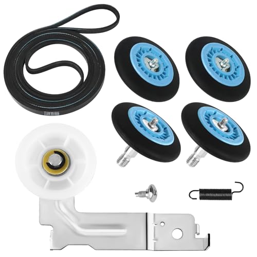 2026 UPGRADED Dryer Repair Kit Replacement for Samsung Drum Roller DC97-16782A, 6602-001655/5ph2337 Dryer Belt, DC93-00634A Idler Pulley fits DV48H7400EW/A2, DV40J3000EW/A2, DV45H7000EW/A2 by Beaquicy