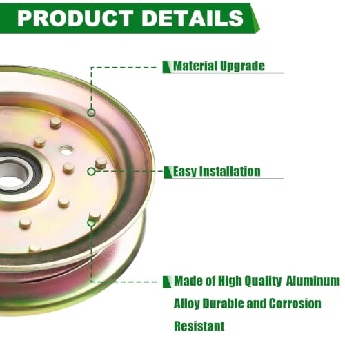 Flat Idler Pulley 103-8743 1126-9196 16-4668 for Exmark Lazer E AS S X Z Series Turf Tracer Quest ZeroTurn - color: 126-9196 103-8743 116-4668