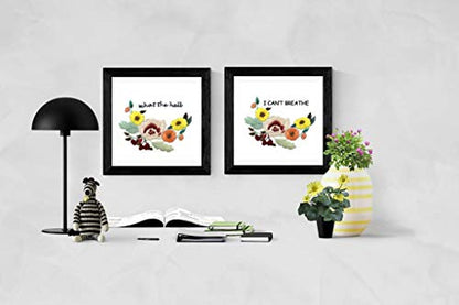 Louise Maelys Floral Embroidery Kit for Beginners Saying DIY Craft - color: kit-1