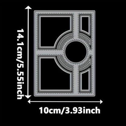 Lapoo Flowers Metal Cutting Die for Scrapbooking - Durable, Cut Stencils for DIY Scrapbook Photo Album Decorative Paper Card, Card Making Supplies (Cross Frame 5.6 x 3.9 in) - style: Cross Frame 5.6 x 3.9 in