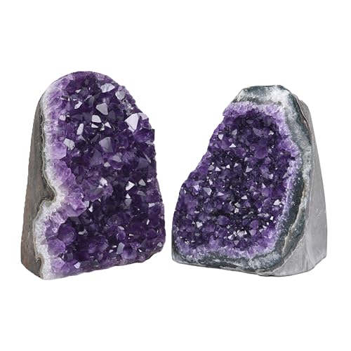 Premium Natural Amethyst Crystals Geode 0.5-0.75 lbs Healing Crystal Stones - size: 0.5 pound - 0.75 pound