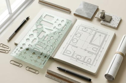Printtoo Sanitary Planning Template, Acrylic Drafting Stencil for Architect - color: Series -PRTD-2411A