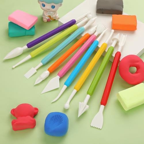 36PCS Clay Sculpting Tools, Double Head Air Dry Clay Carving Tools Kits for Kids and Adults, Sculpting Tools for Clay Sculpey, Modeling Clay Ideal, Air Dry Clay and Shaping