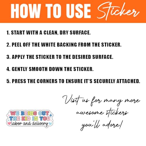 MAIANEY (15Pcs, 3in) L&D Nurse Sticker Pack – Labor and Delivery Nurse Stickers, Funny Medical Nurse Decals, Tiny Humans Maternity Theme, Waterproof Vinyl - color: L&d Nurse