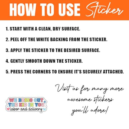 MAIANEY (15Pcs, 3in) L&D Nurse Sticker Pack – Labor and Delivery Nurse Stickers, Funny Medical Nurse Decals, Tiny Humans Maternity Theme, Waterproof Vinyl - color: L&d Nurse