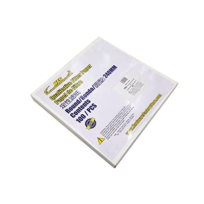 HFS(R) 240mm Ashless Qualitative Filter Papers Lab 100PCS Medium 6 um Round (240mm, 6um) - size: 240mm, style: 6um