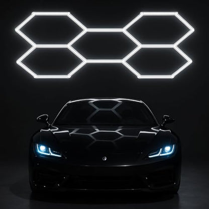 Hexagon LED Garage Light Bar Accessories – 2 Pack Light Tubes, DIY Modular Honeycomb Lighting System Replacement Parts - size: Light Bar 2PCS