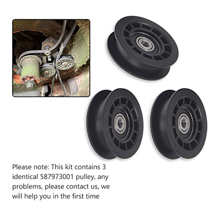 587973001 Lawn Mower Idler Pulley 3 - Pcs for Husqvarna Poulan Lawn Mower - style: 587973001 Pulley 3 pack