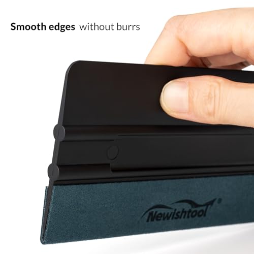 NEWISHTOOL 3 Pcs Vinyl Wrap Squeegee Different Size Felt Squeegee for Vinyl - color: 3 Pcs-black