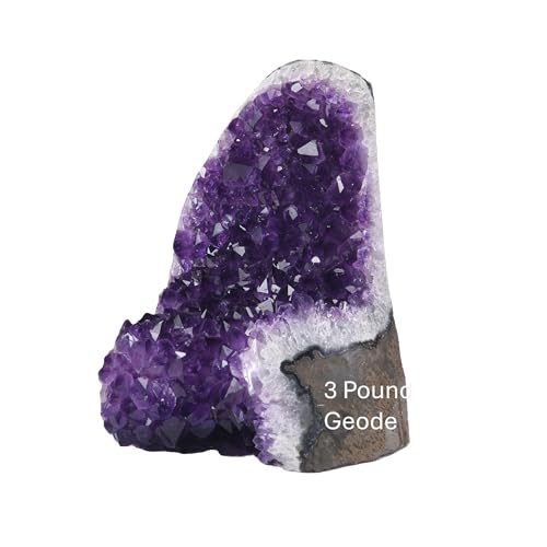 Premium Natural Amethyst Crystals Geode 0.75-1 lbs Healing Crystal Stones - size: 0.75 pound - 1 pound