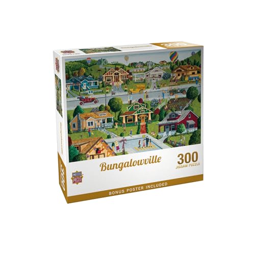 Masterpieces 300 Piece Jigsaw Puzzle for Adults and Families - Bungalowville - 19.25"x26.63" - size: 300 Piece