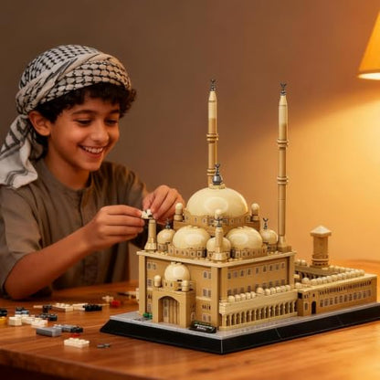 Egypt Mohammed Ali Mosque Building Blocks, Cairo Landmark Architecture Model for Adults and Kids Creative Construction Set for Collectors & History Lovers - style: Mohammed Ali Mosque