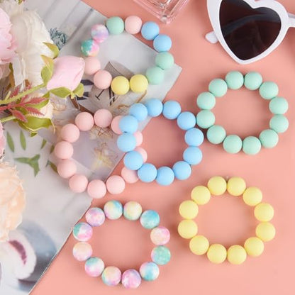 ASTARON 100Pcs 15mm Macaron Colors Silicone Beads for Keychain Making Craft - color: Macaron Colors Mixed
