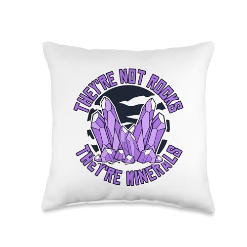Best Rocks And Minerals Kit Guide Collection Gifts Not Rocks Geologist Mineral Collector Throw Pillow, 16x16, Multicolor - size: 16x16