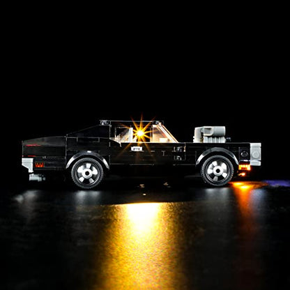 GEAMENT LED Light Kit Compatible with LEGO Fast & Furious 1970 Dodge Charger R/T - for Speed Champions 76912 Model Set (Model Set Not Included)