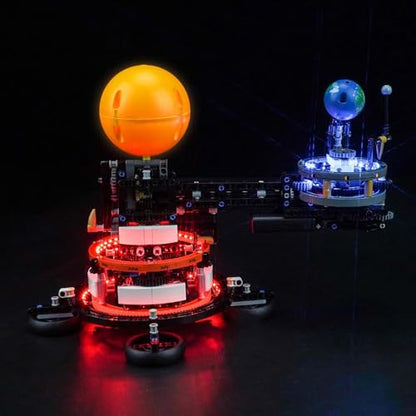 LocoLee Light Compatible with Lego Technic Planet Earth and Moon in Orbit - No Models Only Light, Creative Lighting Set Accessories Compatible with Lego Planet Earth Moon in Orbit 42179 Technic Set