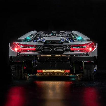 LED Lighting Compatible with Lego Technic Lamborghini Revuelto Super Sports Car 42214 - JUST Lights,Light Kit Compatible with Lego Technic 42214,NOT Included The Model Set