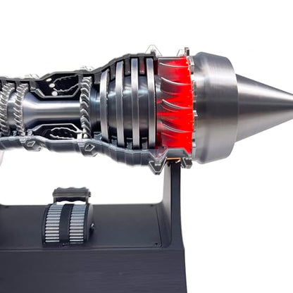 TR900 Turbofan Engine Model Kit, 28cm DIY A380 Jet Engine - color: Silver White