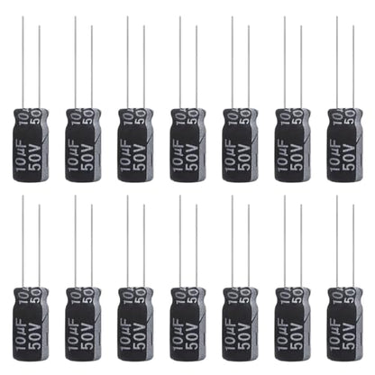 10uF 50V 5x11mm Electrolytic Capacitor 10 UF MFD 50 Volt 0.2x0.43in Aluminum Capacitors (Pack of 15) - style: 10uF 50V 5x11MM