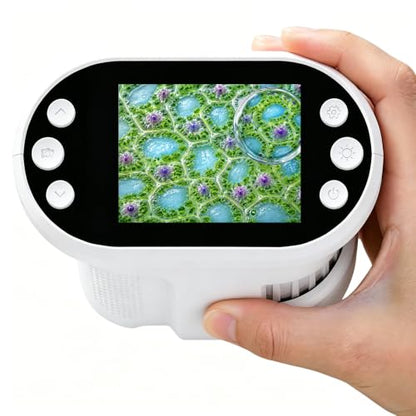Kids Digital Microscope, 1000X Handheld Pocket Microscope STEM Science Toy - color: white