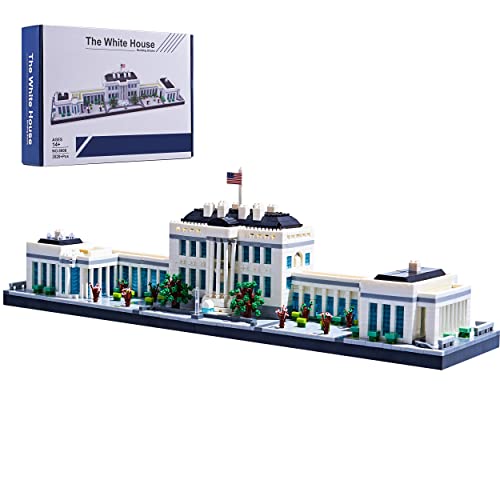 JXRLMB Architecture White House Modle Kit Micro Building Blocks Sets for Adults World Famous Landmark Collection Set U.S. Capital 3520 PCS for Teens 14+ - color: White House