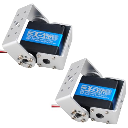 2 Sets 35KG RDS3235 High Torque Digital Servo Metal Gear Coreless Motor Servo 270 Degree with Bracket Arm Plate for RC Robot Car DIY Model