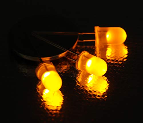 CO RODE 100pcs Ultra Bright 5mm LED Light Emitting Diode Diffused Orange - color: 5mm Orange 100pcs