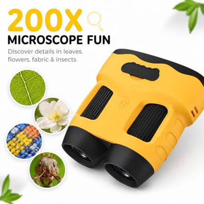 Microscope for Kids, Portable Digital Microscope with 2.0" Screen - color: Yellow
